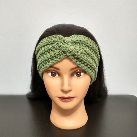 JFaith Designs - handmade Accessories - HOST PICK - Crochet Knot Style Headband - Green